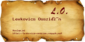 Levkovics Osszián névjegykártya