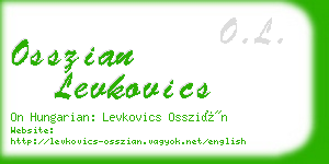 osszian levkovics business card